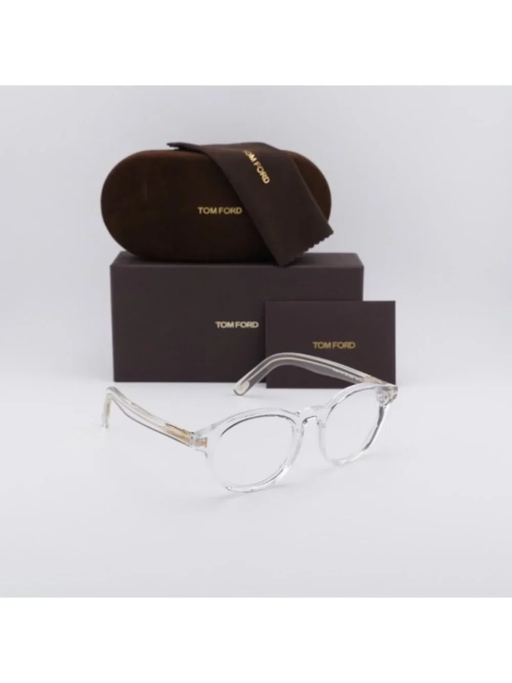 Tom Ford FT5931-DB 026 Eyeglasses Transparent 50mm Square Frame, Clear Lenses